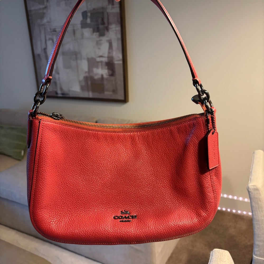 Coach leather pink Chelsea bag